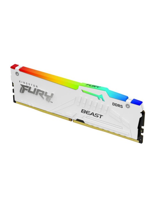Kingston Technology FURY Beast 32GB 6000MT/s DDR5 CL36 DIMM (Kits de 2) White RGB EXPO