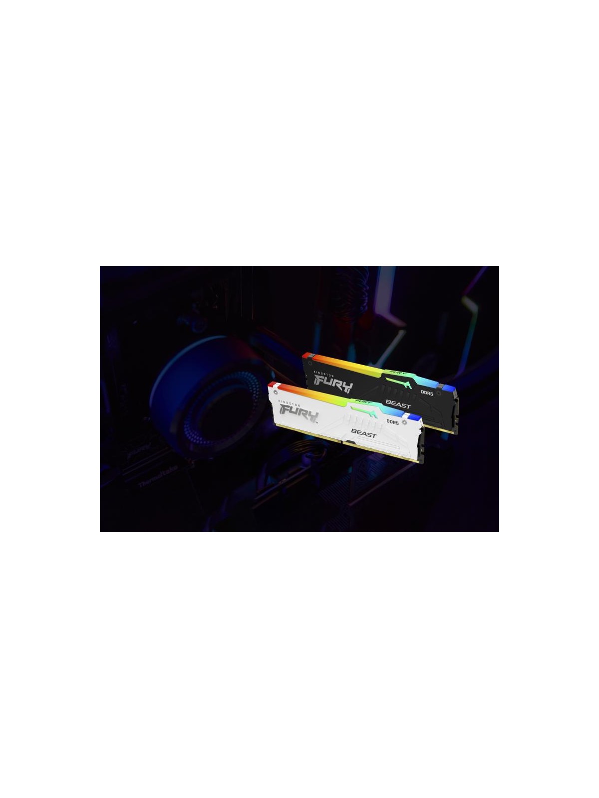 Kingston Technology FURY Beast 32GB 6000MT/s DDR5 CL36 DIMM (Kits de 2) White RGB EXPO
