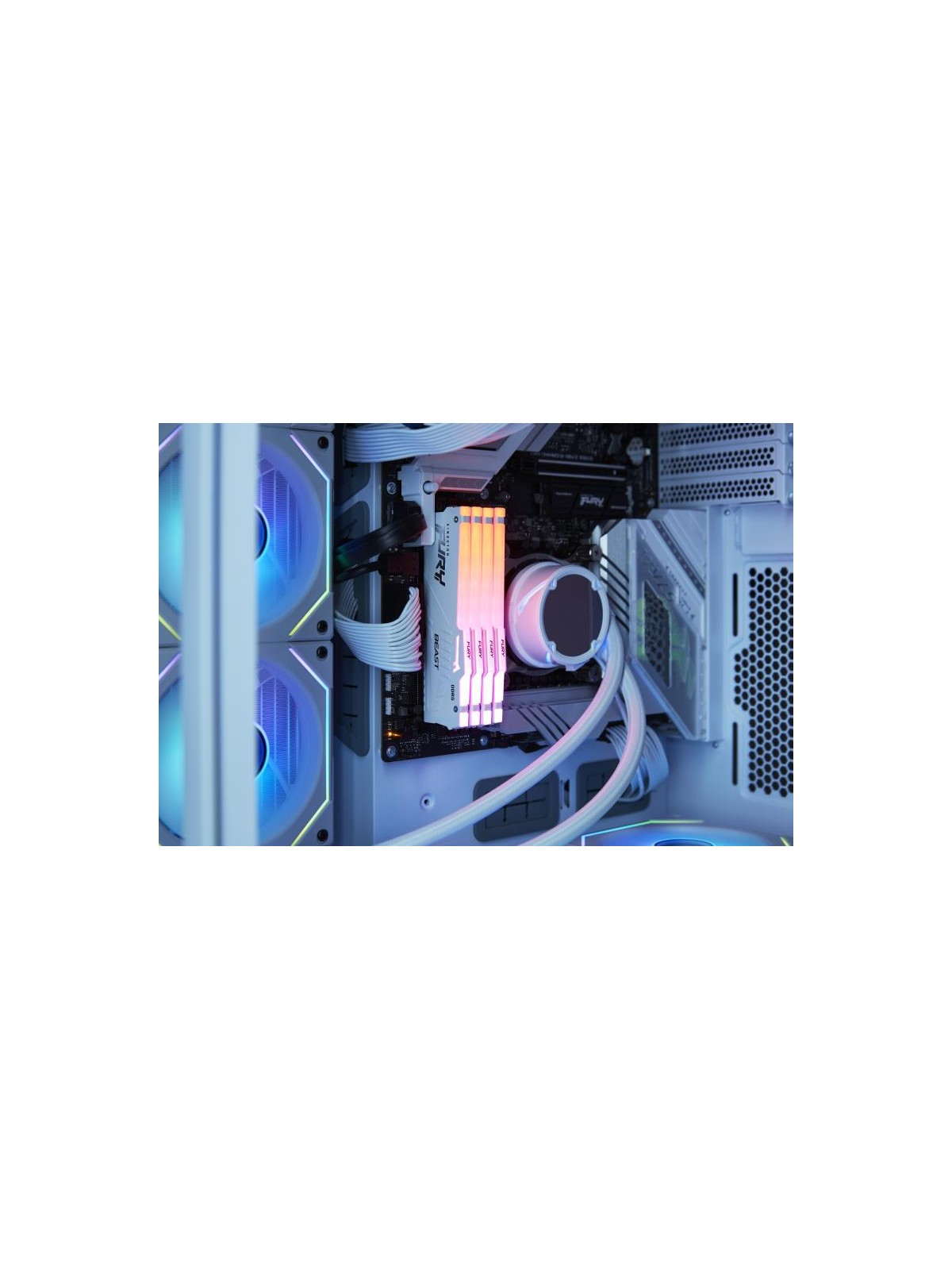 Kingston Technology FURY Beast 32GB 6000MT/s DDR5 CL36 DIMM (Kits de 2) White RGB EXPO