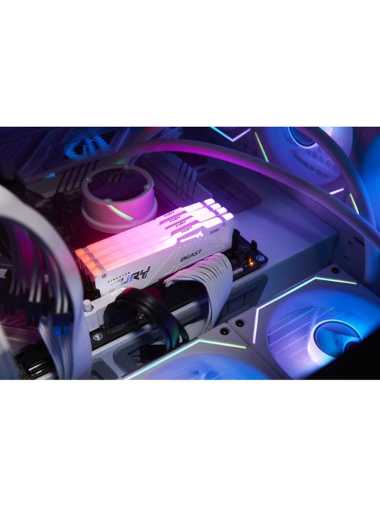 Kingston Technology FURY Beast 32GB 6000MT/s DDR5 CL36 DIMM (Kits de 2) White RGB EXPO
