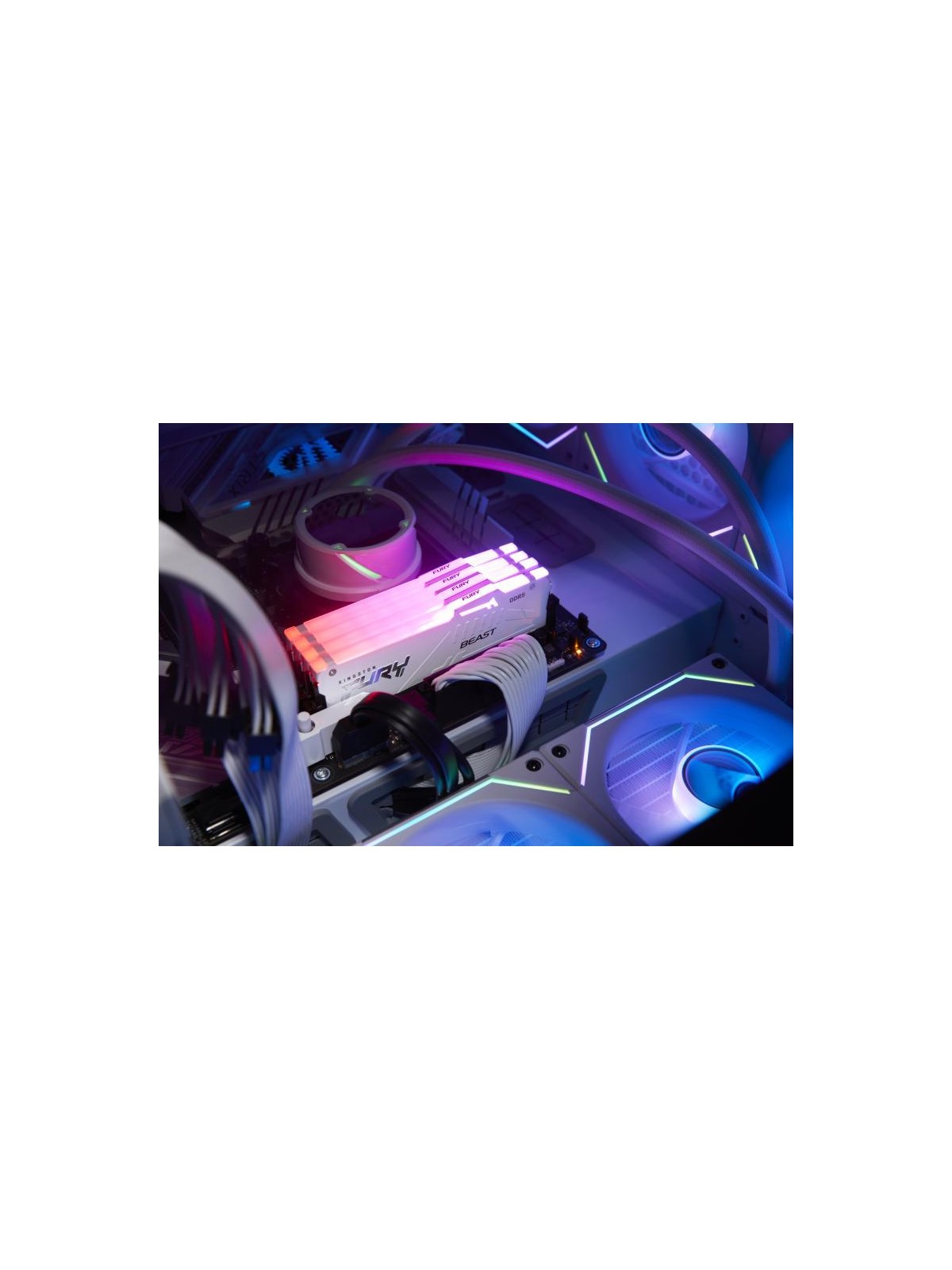 Kingston Technology FURY Beast 32GB 6000MT/s DDR5 CL36 DIMM (Kits de 2) White RGB EXPO