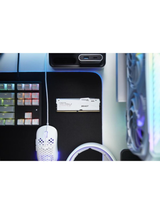 Kingston Technology FURY Beast 32GB 6000MT/s DDR5 CL36 DIMM (Kits de 2) White RGB EXPO