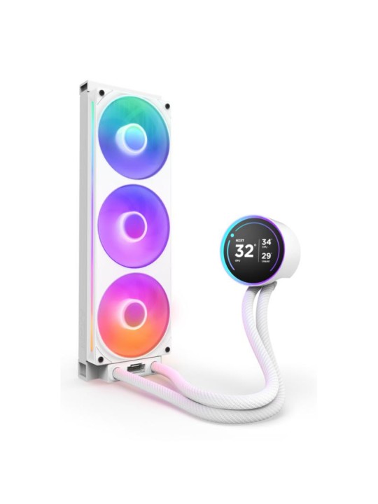 NZXT Kraken Elite 360 RGB Processeur Refroidisseur de liquide tout-en-un 12 cm Blanc 1 pièce(s)