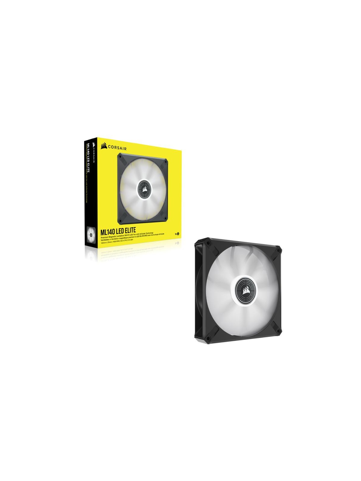 CORSAIR ML140 LED ELITE 140mm Magnetic Levitation Blanc SINGLE PACK
