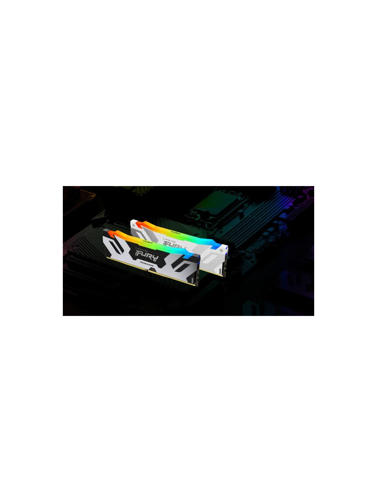 Kingston Technology FURY 32Go 6400MT/s DDR5 CL32 DIMM (Kit de 2) Renegade RGB Blanc XMP