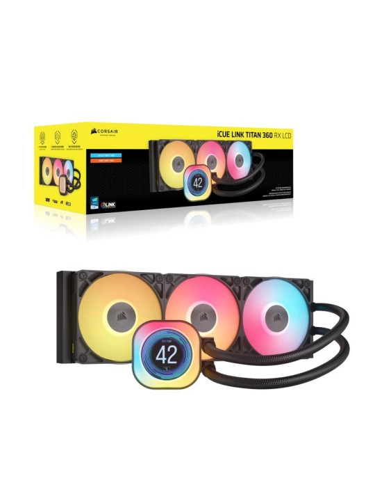 Corsair iCUE LINK TITAN 240 RX LCD Processeur Refroidisseur d'air 12 cm Noir 1 pièce(s) Corsair iCUE LINK TITAN 240 RX LCD Processeur Refroidisseur d'air 12 cm Noir 1 pièce(s)