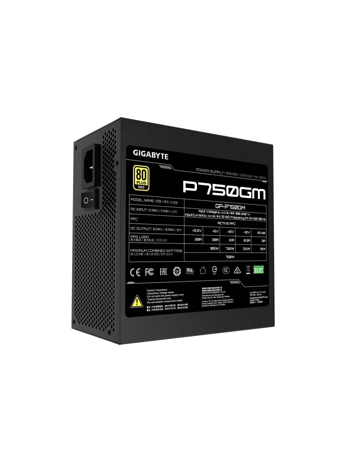 GIGABYTE  750W - GP-P750GM - 80+ Gold